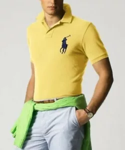 NWT Polo Ralph Lauren Men's Classic Fit Polo Shirt (Yellow) Size Small - Picture 1 of 5
