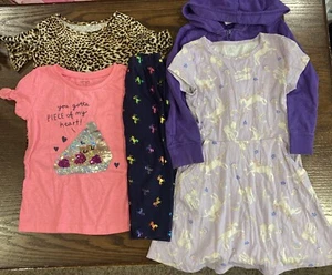 READ Girls Size 4/5 Spring Clothing Lot Carters Gap Wonder Nation Capris Dress - Picture 1 of 21