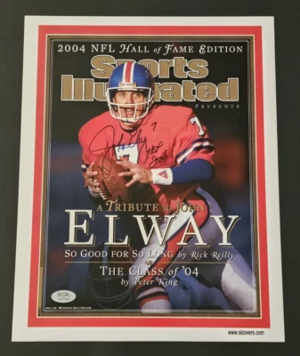 Foto firmada por John Elway con inscripción 11x14 - Salón de la Fama - Denver Broncos - PSA Foto 1 de 4