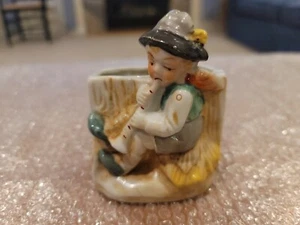 Vintage Made in Japan Little Boy Playing His Horn Planter Vase Toothpick - Picture 1 of 7