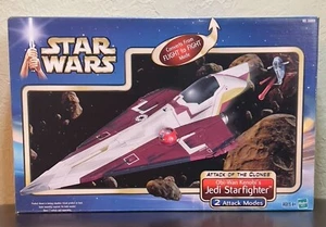 Star Wars Attack of the Clones OBI WAN'S JEDI STARFIGHTER Vehicle (Hasbro) - Picture 1 of 5