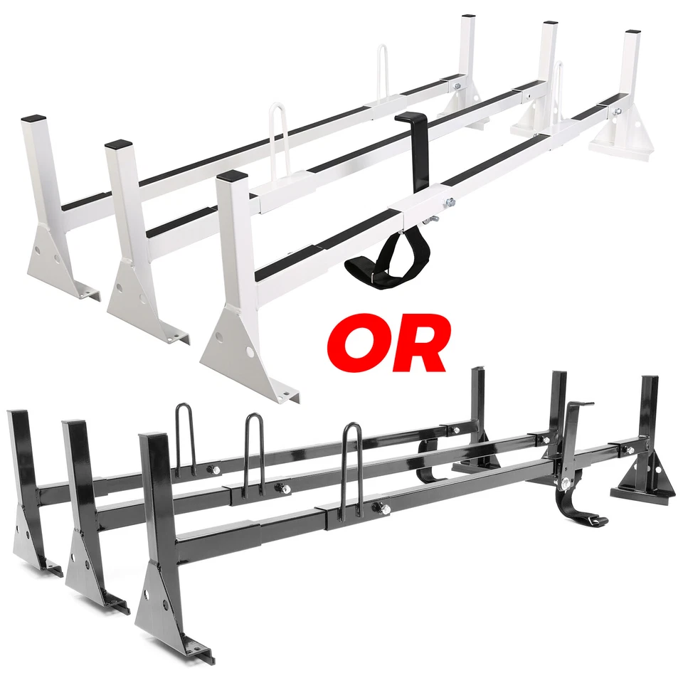 Регулируемый багажник на крышу фургона 750 фунтов 68–75 дюймов 3 шт для Chevy Ford GMC Express - Изображение 1 из 2