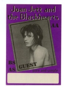 Joan Jett and the Black Hearts Guest Backstage Pass 1994 Tour puro e semplice - Foto 1 di 3