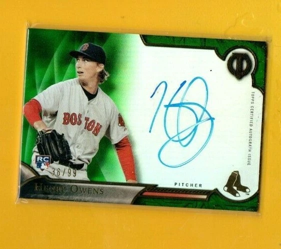 D14959 2016 Topps Tribute Autographs Green #TAHO Henry Owens #36/99 RED SOX - Image 1 of 1