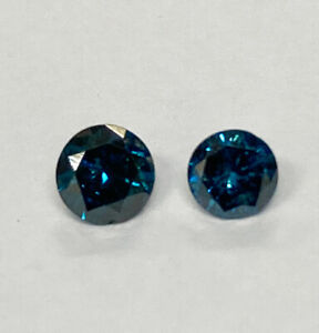 0.62Ct Sparky Greenish Blue Round Natural Loose Diamond 1236