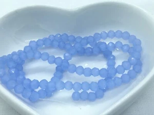 17 inch String faceted rondelle glass czech beads, 3.5mm x 3mm, lilac,Approx 124 - Picture 1 of 2