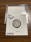 1861-P Seated Liberty Silver Dime 10C Choice Almost Uncirculated Civil War Date