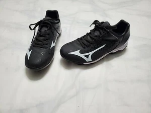 Mizuno Womens Black And White Cleats Size 8 - Picture 1 of 6
