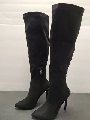 Olivia Miller Women's Black Over Knee High Heels Boots Size 8.5 - Image 1 of 4