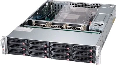 TRUE RAID SERVER 2U 12 Bay X10DRH-CT 2x XEON 14 CORES 64GB DDR4 3108 12GB/s SAS3 - Image 1 of 3