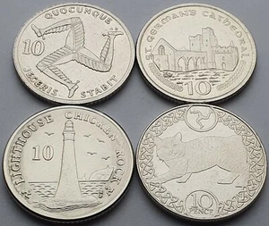 Isle of Man 10p Münzsatz - im Umlauf - Bild 1 von 2