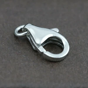 Genuine 18CT Solid WG Lobster Clasp 7mm Italy Made - Imagen 1 de 3