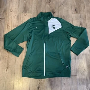 Vintage Y2K Nike Michigan State Spartans Basketball Warm Up Jacket Size XL - Picture 1 of 10