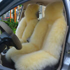2 Pieces Real Australian Sheepskin Wool Fur Car Front Seat Covers Warm Soft Mats