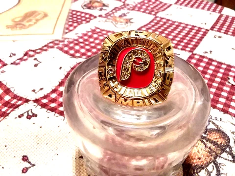 NEW 1980 MIKE SCHMIDT/PHILADELPHIA PHILLIES WORLD SERIES CHAMPS TRIBUTE FAN RING Cover
