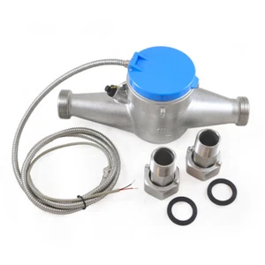 Medidor de agua de una pulgada - Salida de pulso - Inoxidable - Adaptadores roscados - #W5 - Imagen 1 de 10