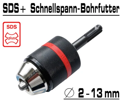 Profi SDS-Plus Schnellspann Futter Bohrfutter Für Bohrmaschine Ø 2-13 mm G00521 - Bild 1 von 2