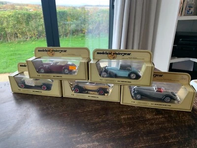 5x Lot Vintage Matchbox Models of Yesteryear Y-17 18 19 20 Car Mercedes 1930s - Image 1 of 4