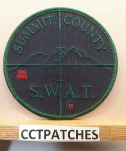 SUMMIT COUNTY, COLORADO SHERIFF SWAT SUBDUED (POLICE) SHOULDER PATCH CO  - Picture 1 of 2