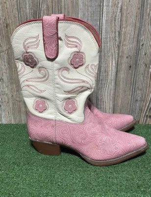 Tony Lama Botas Niña/Mujer Talla 4.5 D Rosa Vaquero Clavel Texas Botas Vaqueras Foto 1 de 4