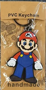 Animated Rubber PVC Super Mario Brothers Mario Figure Keyring UK Seller Free P&P - Picture 1 of 5
