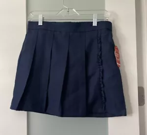 Girls School Uniform Pleated Ruffle Scooter Skirt-Skort 10 Plus - Picture 1 of 2