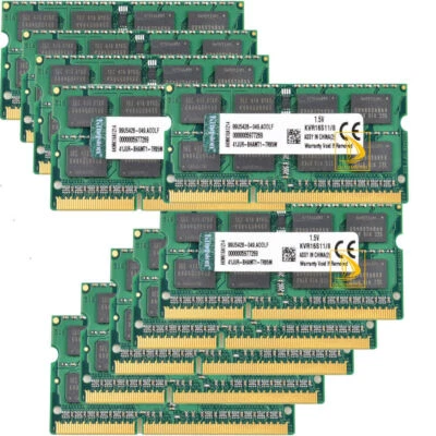 Lot Kingston 8GB 2RX8 PC3-12800S DDR3 1600Mhz 204Pin SODIMM Laptop Memory RAM - Image 1 of 4