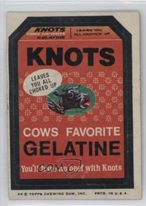 1974 Topps Wacky Packages Series 8 Knots Gelatine 0e3
