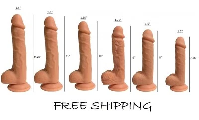 Silicone Suction Cup Dildo Machine Realistic Huge Cock Women Sex Toys Thick Dong - Image 1 of 4