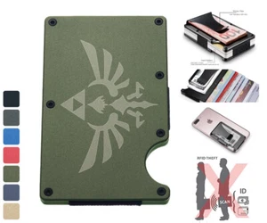 Legend of Zelda RFID Blocking Metal Wallet Money Clip Metal Credit Card Holder - Picture 1 of 19