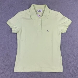 Lacoste Polo Shirt Boys 40 XS Green Knit Cotton Knit School Preppy Casual SPOTS - Picture 1 of 15