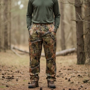 Pantalone uomo oversize mimetico Highland legno outdoor caccia impermeabile taglia XL - Foto 1 di 18