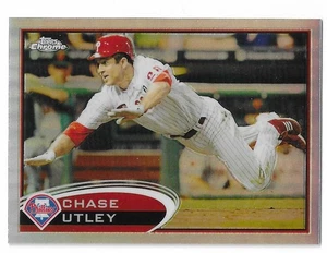 2012 TOPPS CHROME CHASE UTLEY REFRACTOR #25 PHILADELPHIA PHILLIES - Picture 1 of 2