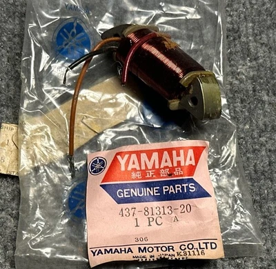 Bobina de iluminación magnética para estator Yamaha 1974-75 DT100 #1 437-81313-20 NUEVO DE STOCK Foto 1 de 2