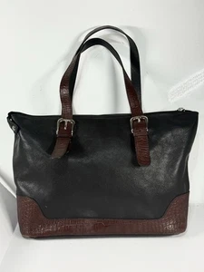 Jack Georges Venezia Caterina Large Business Tote Leder Schultertasche Schwarz - Bild 1 von 24