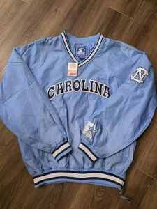 Neu mit Etikett Vintage North Carolina Tar Heels Starter Jacke Herren XL Pullover Rippstrick - Bild 1 von 11