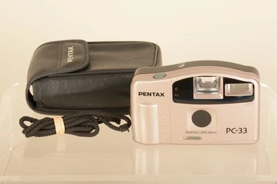 Pentax PC-33 Wide Angle 30mm Point&Shoot Film Camera.  Tested Good.  839 - Image 1 of 4