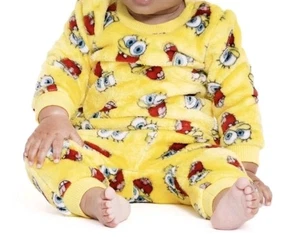 SpongeBob Baby Allover-Druck Plüsch Pyjama Set Größe 0-3M - Bild 1 von 3