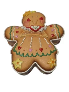 6” Resin Gingerbread Man Cookie Christmas Dish Trinket Box by Design Impressions - Picture 1 of 13