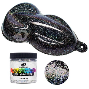 "Optix Holographic Flake 5g" Silver Rainbow Intense ColorShift Chameleon Flak... - Bild 1 von 3