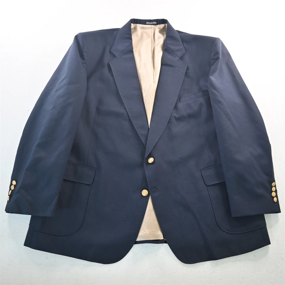 Arnold Palmer 52R Azul Marino Hopsack Botón Dorado Hecho en EE. UU. Blazer Chaqueta Abrigo Deportivo Foto 1 de 4