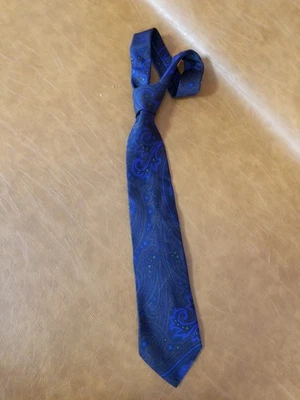 Corbata Etro Milano Púrpura Paisley Seda Cuello Italia Nueva con Etiquetas Foto 1 de 4