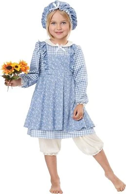 Pequeña Pradera Niña Colono Vestido Elegante Halloween Niño Pequeño Disfraz 2 COLORES Foto 1 de 2