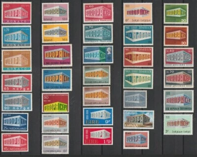 EUROPA CEPT 1969: Sellos MNH de buen año completo - Valor de catálogo: 128 € Foto 1 de 2
