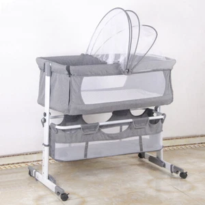 Babywiege Stubenwagen Beistellbett klappbar höhenverstellbar mit Rollen - Bild 1 von 24