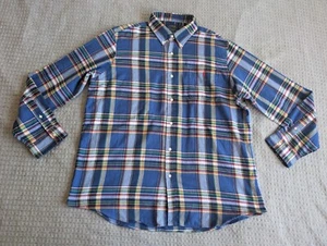 Polo Ralph Lauren camicia uomo XXL blu vestibilità classica performance flanella sport pony - Foto 1 di 13