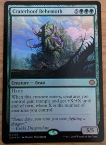 MTG - Craterhoof Behemoth - Bordered, Foil, Creature TDM - MYTHIC 0138 - Picture 1 of 3