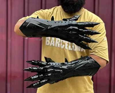 Gauntlet Of Sauron Nazgul Etching Gauntlet Gloves Set Medieval Metal Black Glove - Image 1 of 4