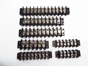 7 Pack Cinch 12/10/8/6/5 Position Double Row Terminal Barrier Block Board Strip - Picture 1 of 3