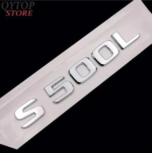 High Quality Chrome "S500L" Rear Trunk Lid Emblem Decal Badge For New S500 - Picture 1 of 1